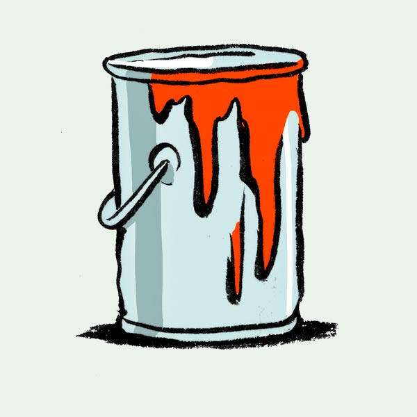 illustration of paint can