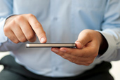 man using a smart phone