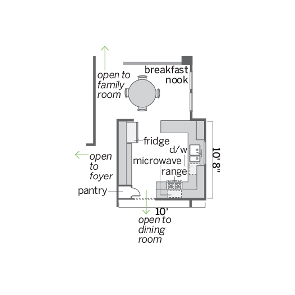 kitchen before redo floor plan