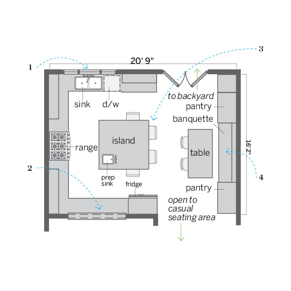 Floor Plan After New Square Space Kitchen Is a Food Hub