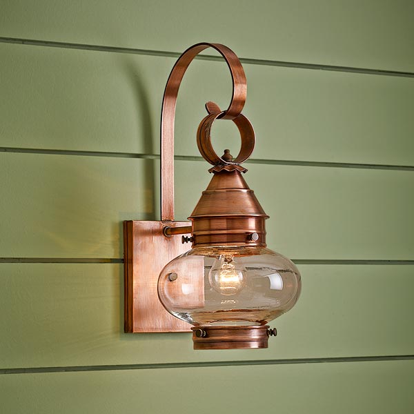 CleanLined Copper OnionStyle Porch Lanterns This Old House
