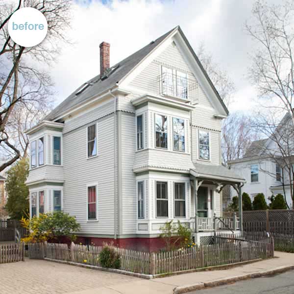 exterior of the this old house tv cambridge project before renovation