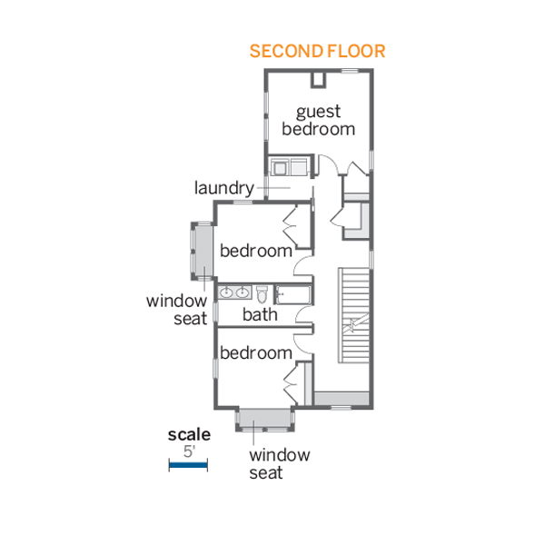 second floor floorplan of the renovated this old house tv cambridge project