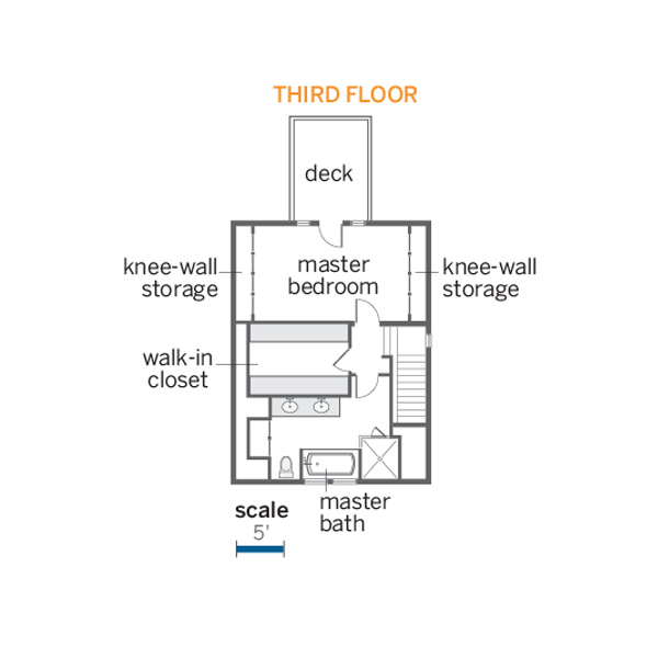 third floor floorplan of the renovated this old house tv cambridge project