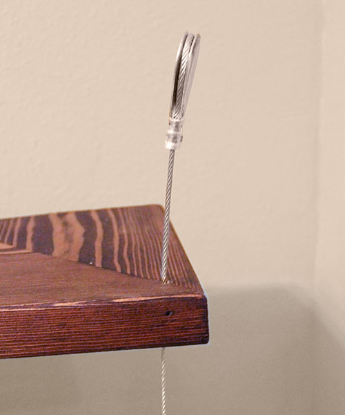 9. CableandTurnbuckle Hanging Shelves Step 2 9 Creative LowCost
