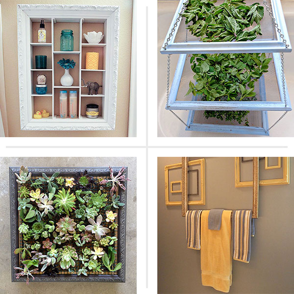 Upcycle unused frames 9 Ways to Use Picture Frames You've Never