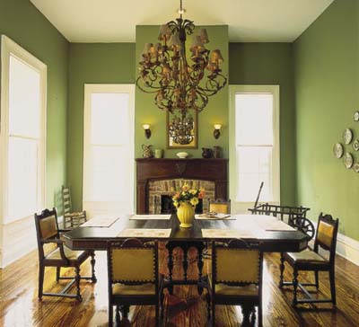 Dining Room on Green Victorian Dining Room