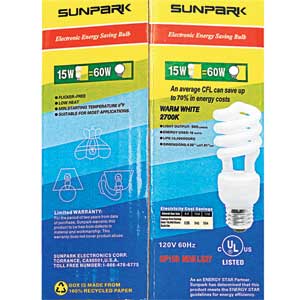 the packaging on compact fluorescent lightbulbs can be difficult to decipher