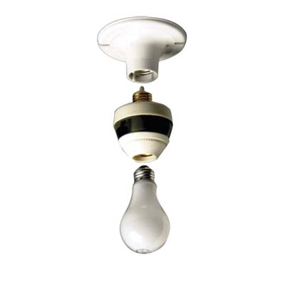 motion detector sensor for an incandescent bulb