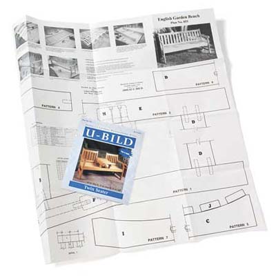 U-Bild package and set of blueprints for a patio bench