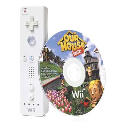 a Wii controller with an 