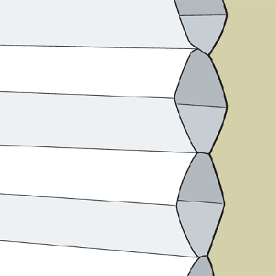 Honeycomb or cellular shades trap cold air near windows