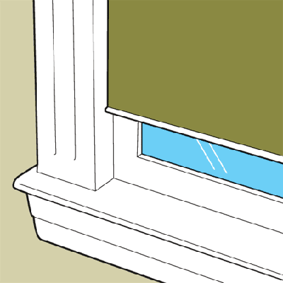 shades or blinds mounted inside your window casings minimizes drafts
