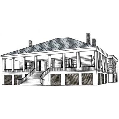 raised plantation cottages are ideal of staying dry in an area prone to flooding