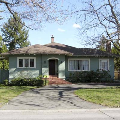 an old bungalow in the Barge-Chestnut neighborhood in Yakima, Washington 