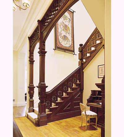 Italianate townhouse stairway