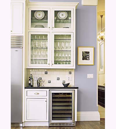 Italianate townhouse built-in bar