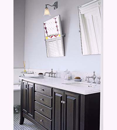 Italianate townhouse marble-topped vanity