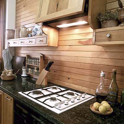 horizontal paneling backsplash