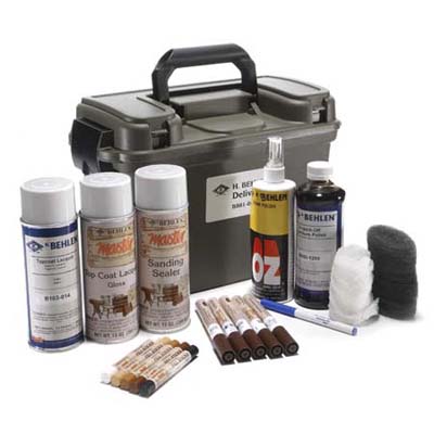 H. Behlen Master Delivery Kit contains all the tools for minor furniture repair and refinishing