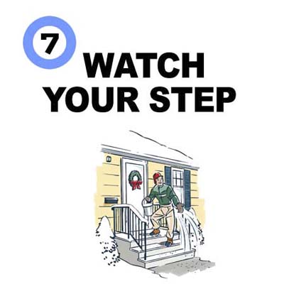 Use sand or kitty litter to add traction to slippery surfaces