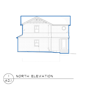 barrington beach house north elevation