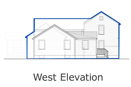 bedford house west elevation