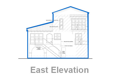 los angeles house east elevation