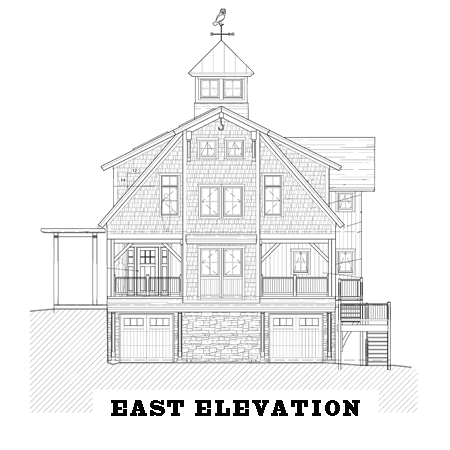 weston house project rendering of east elevation
