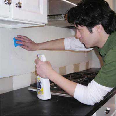 clean the wall