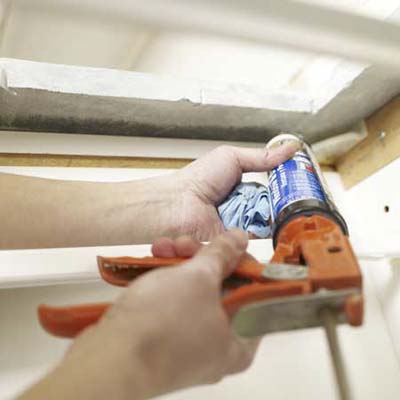 apply silicone sealant