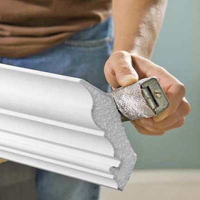 shave the back of an angled cut to create room for the two corners to come together