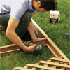 attach horizontal frame pieces