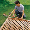 attach lattice to frame