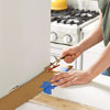 using a compass and utility knife, cut the cardboard strips exactly to size and shape