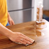 apply liberal amount of mineral oil to the top of the block before use then again once a month