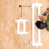 overhead view of a person screwing down placeholder blocks while constructing the sides and bottom of this all weather planter