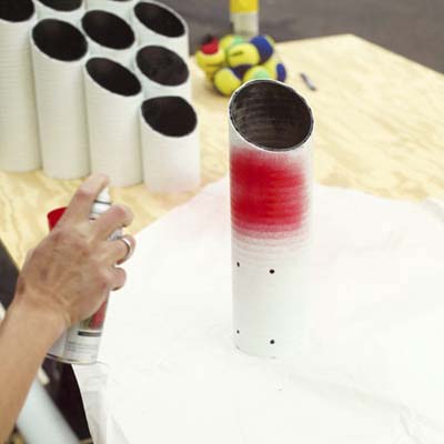 Man painting the pipes 