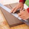 marking an angle onto a board with a straightedge