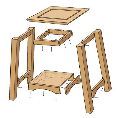 side table construction diagram