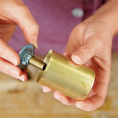 assemble the socket housing to rewire an all-weather lantern