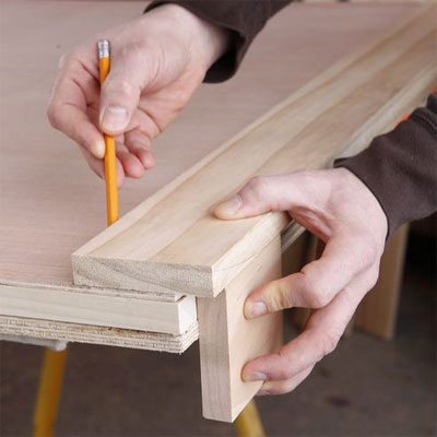mark the corner stiles when building a bar