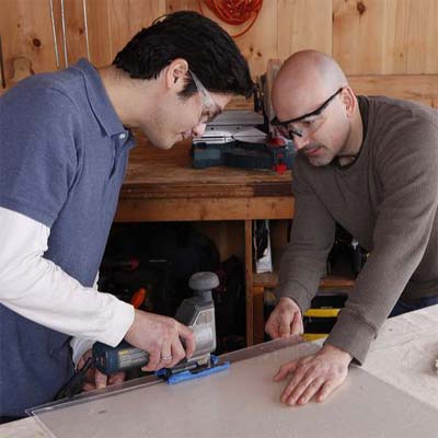 cut the acrylic sheet while building a display coffee table