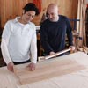 laying out 1x4 boards for the sides and lid of a storage chest