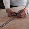 measuring and marking the notch for the storage chest handle