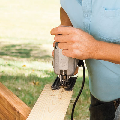 cutting notches into the seat boards
