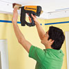 attaching backing blocks for the upper crown molding for three-piece crown molding