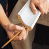 preparing crown molding ends for coping