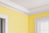 finished three-piece crown molding