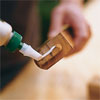 apply glue to the end of a tenon to build your own porch swing